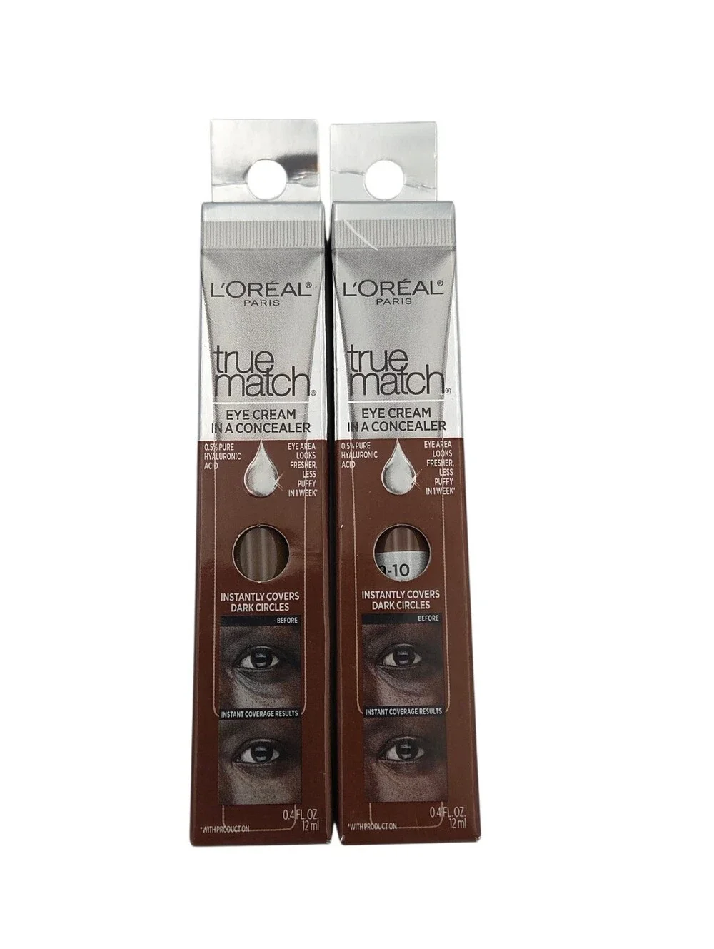 L'Oreal True Match Eye Cream Concealer C9-10 Deep Profound 2 Boxes Nwt